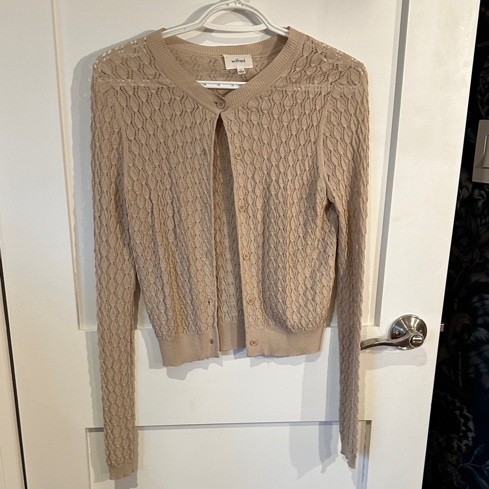 Wilfred Beige Textured Cardigan